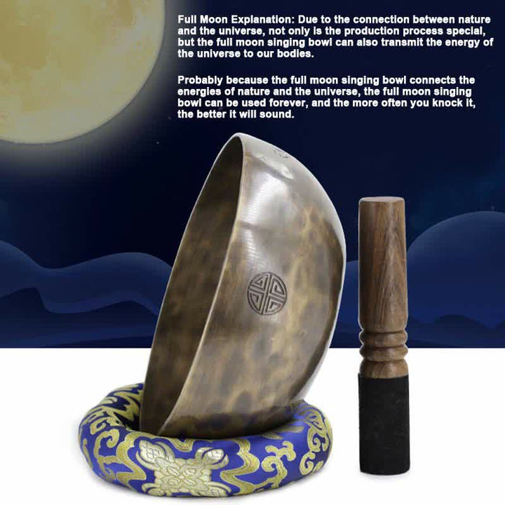 Lunar Rainbow Full Moon Singing Bowl Handcrafted for Healing and Meditation Positive Energy Sound Bowl Set - image 3