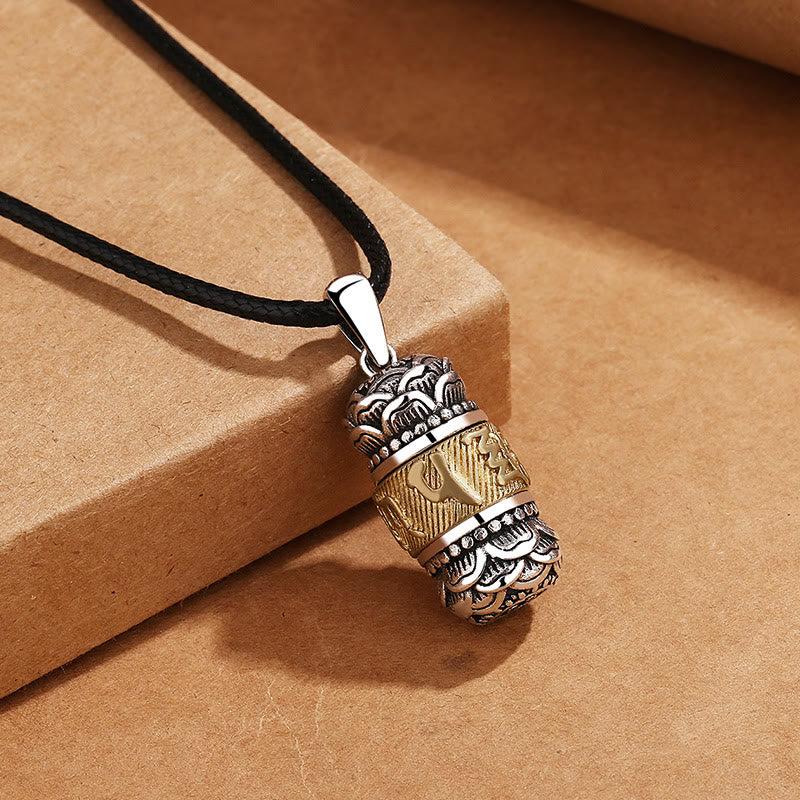 Buddha Stones Tibet Om Mani Padme Hum Carved Wisdom Purity Chain Leather Rope Necklace Pendant - Om Mani Padme Hum&Leather Cord - image 4