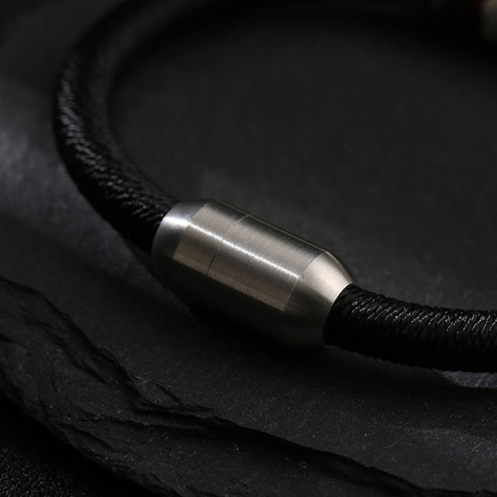 Buddha Stones 999 Sterling Silver Om Mani Padme Hum Peace Magnetic Buckle Bracelet - image 4