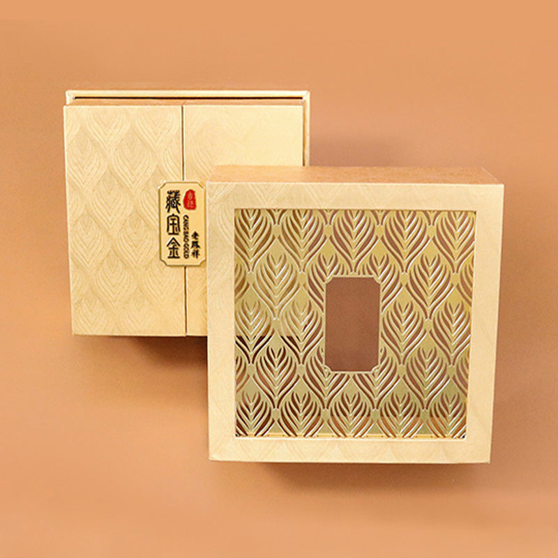 Retro Jewelry Storage Feather Pattern Box Gift Box - image 2