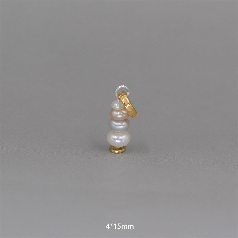Buddha Stones Zen Cairn Labradorite Various Crystals Calm Pendant Necklace - Pearl&925 Sterling Silver Pendant 4*15mm - image 31