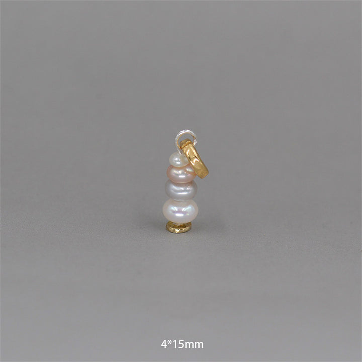 Buddha Stones Zen Cairn Labradorite Various Crystals Calm Pendant Necklace - Pearl&925 Sterling Silver Pendant 4*15mm - image 31
