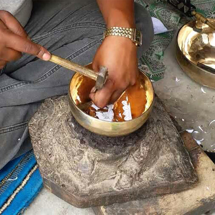 Buddha Stones Tibetan Meditation Bowl for Healing and Mindfulness Om Mani Padme Hum Singing Bowl - image 17