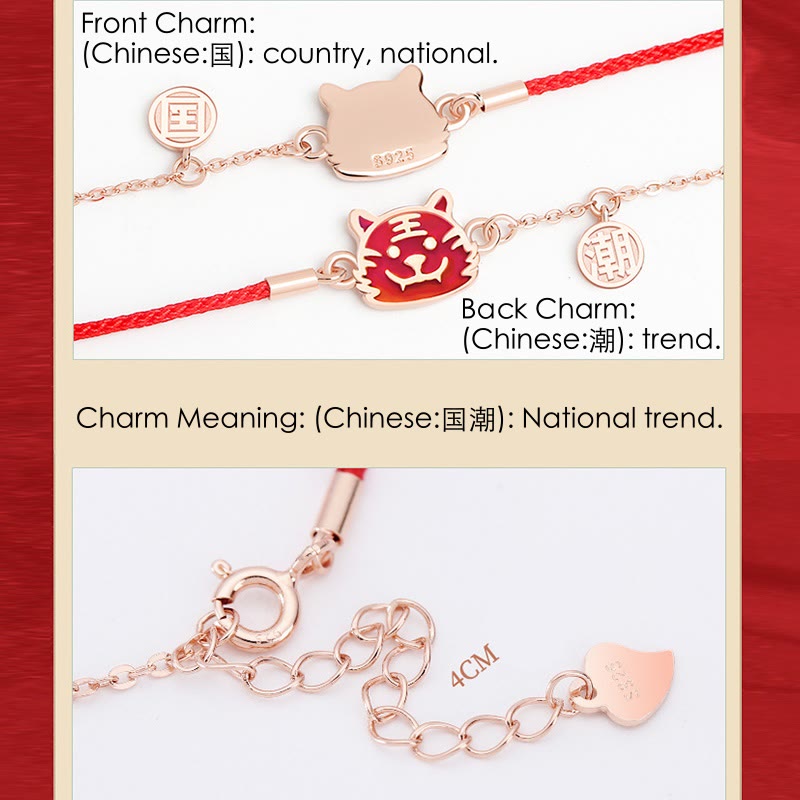 Buddha Stones 925 Sterling Silver Color-changing Chinese Zodiac Luck Protection Red String Chain Bracelet - image 9