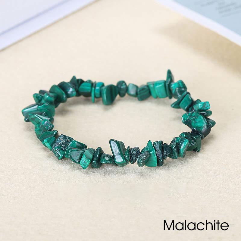 Natural Irregular Shape Crystal Stone Warmth Soothing Bracelet - Malachite(Wrist Circumference: 15-18cm) - image 44