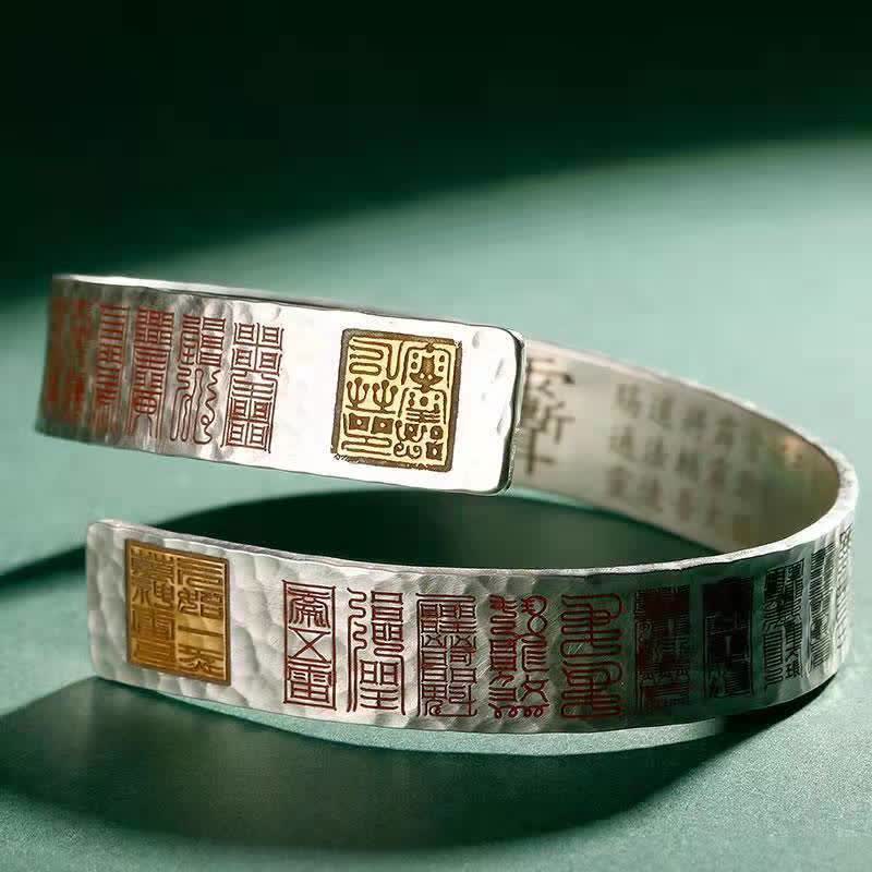 Letters Copper Balance Healing Cuff Bracelet Bangle - image 2