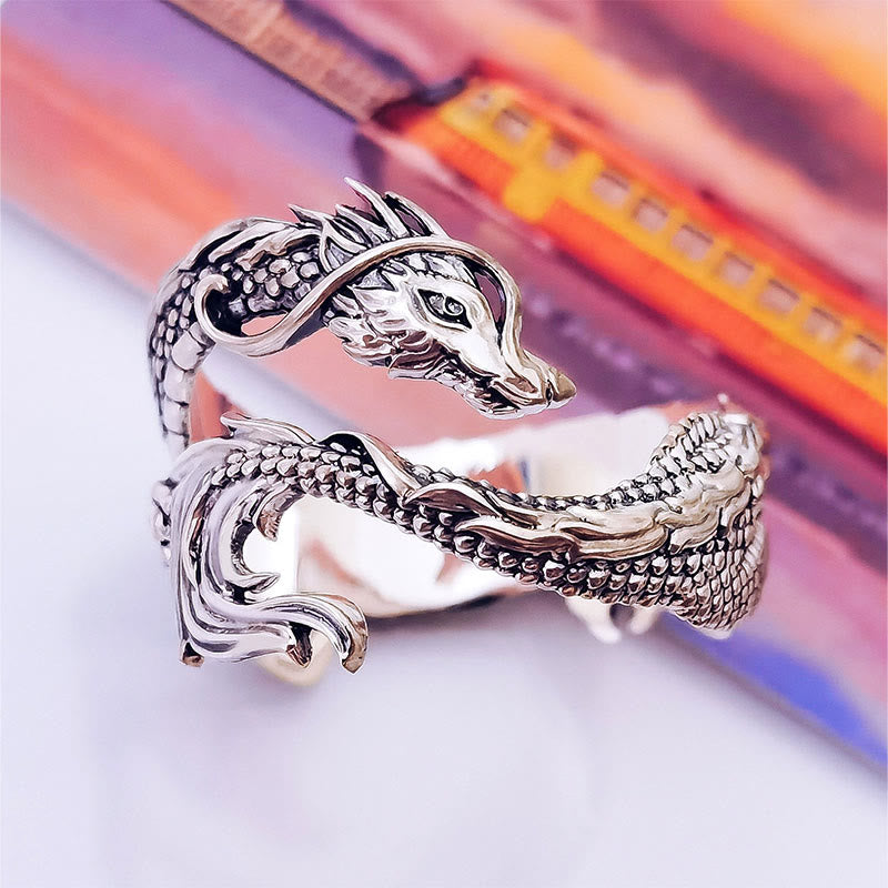 FREE Today: Protective Energy Vintage Dragon Pattern Strength Ring