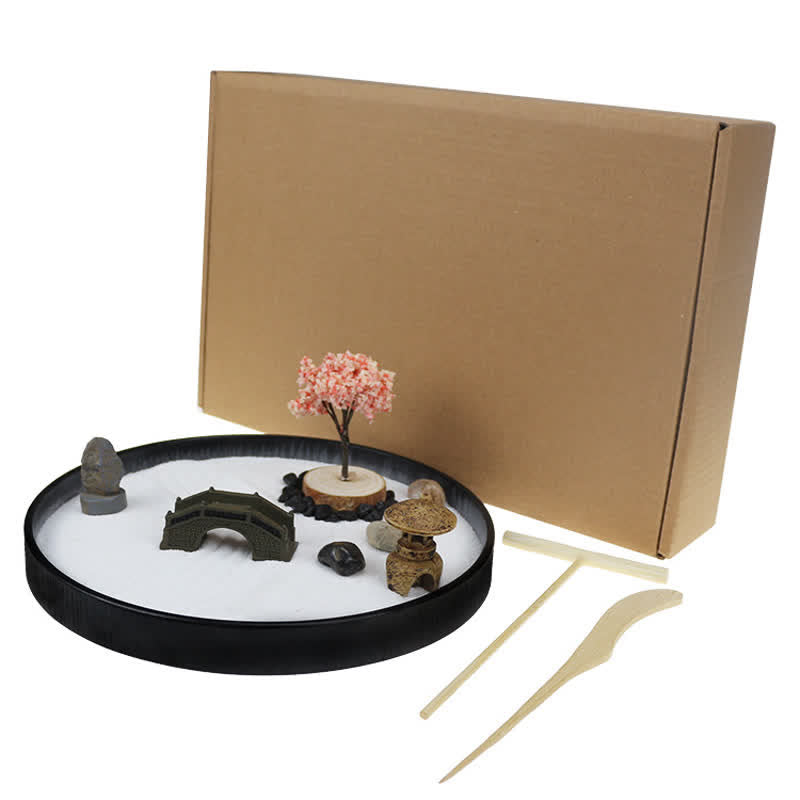 Tree Small Bridge Landscape Meditation Calm Zen Garden Decoration - image 4