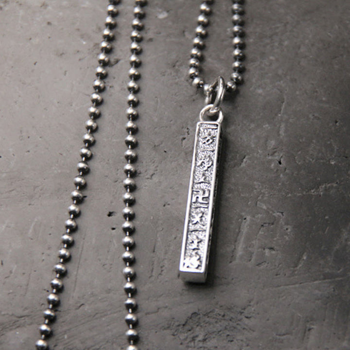 925 Sterling Silver Tibetan Om Mani Padme Hum Buddha Swastika Symbol Wisdom Necklace Pendant - image 3
