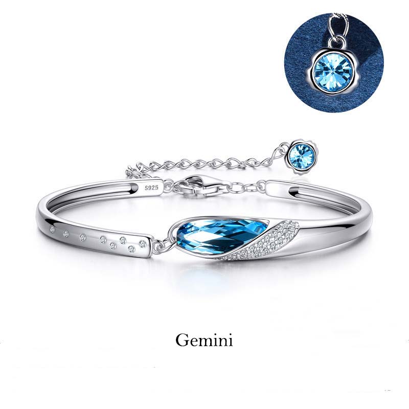 Buddha Stones 925 Silver Plated Copper 12 Constellations of the Zodiac Charm Bracelet - image 8