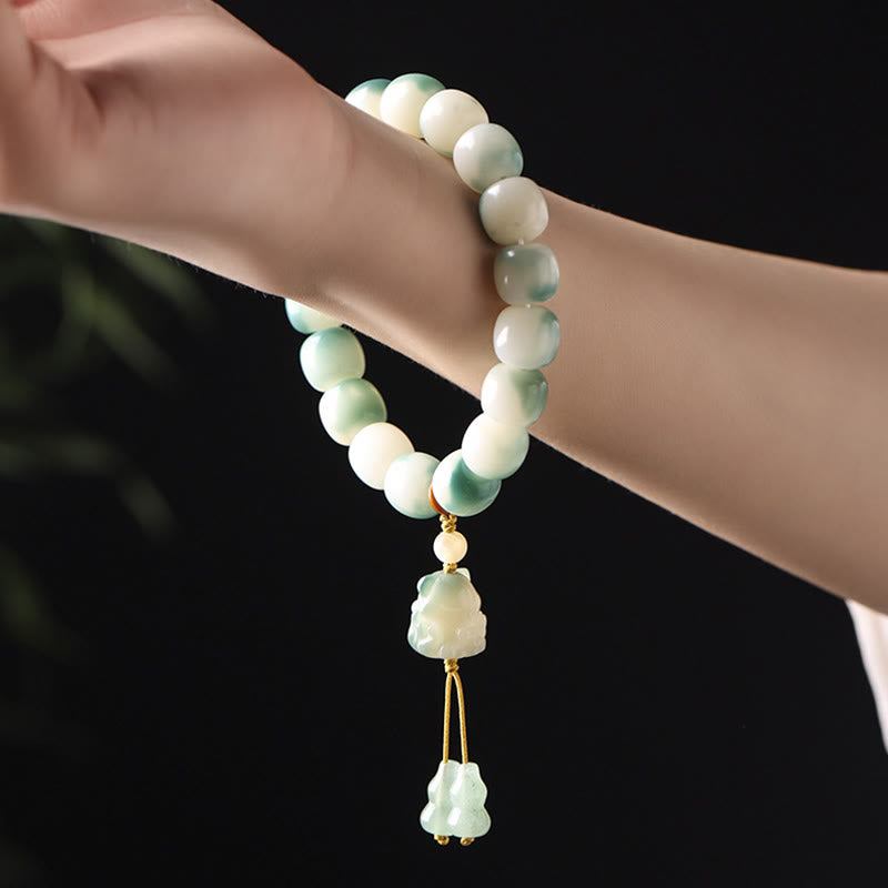 Buddha Stones Gradient Bodhi Seed Nine Tailed Fox Cat Paw Claw Pine Cone Peace Bracelet - image 3