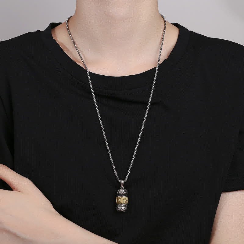 Buddha Stones Tibet Om Mani Padme Hum Carved Wisdom Purity Chain Leather Rope Necklace Pendant - image 3