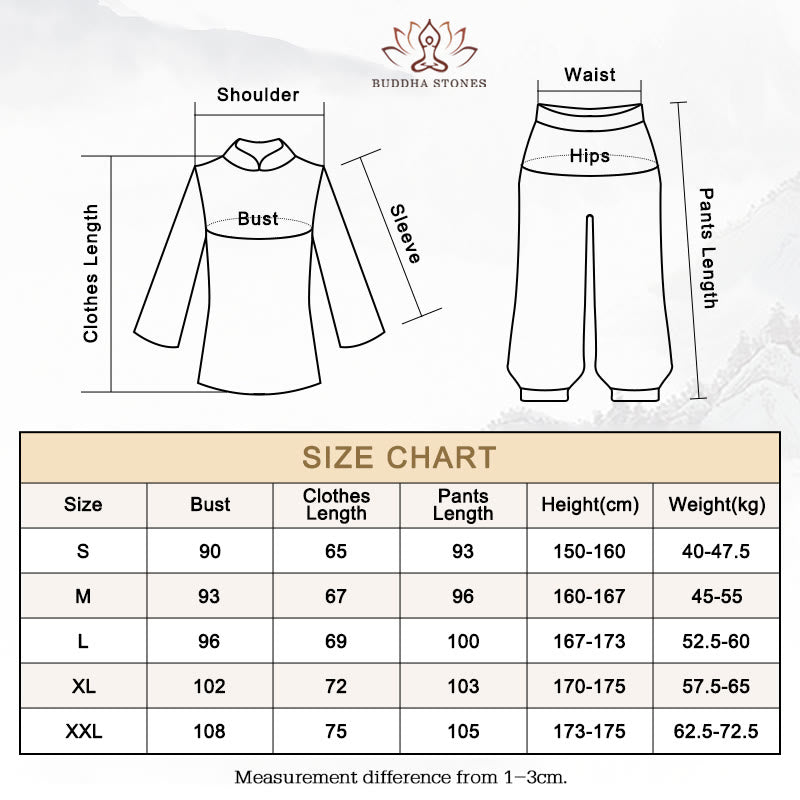 Buddha Stones Yoga Meditation Prayer V-neck Design Cotton Linen Clothing Uniform Zen Practice Women's Set - image 18