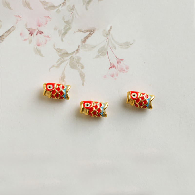 Buddha Stones 999 Gold Koi Fish Natural Garnet Protection Bracelet - image 15