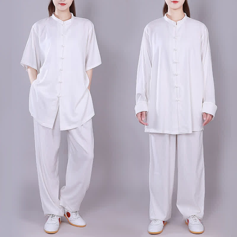 Tai Chi Qigong Meditation Prayer Spiritual Zen Practice Unisex Cotton Linen Clothing Set - image 1