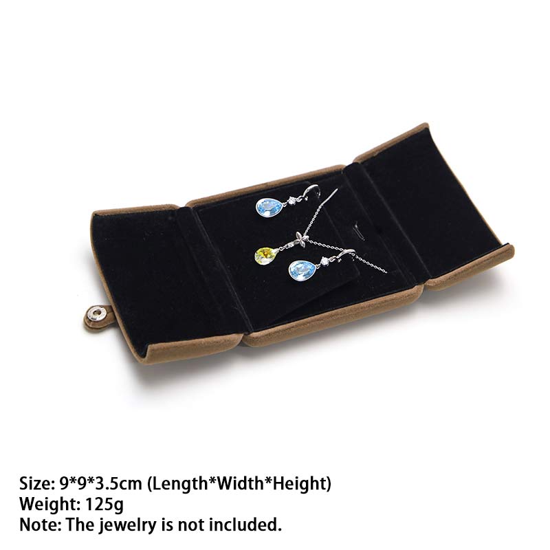 Jewelry Storage Box Flannel Gift Box - Brown - Pendant Box - image 14
