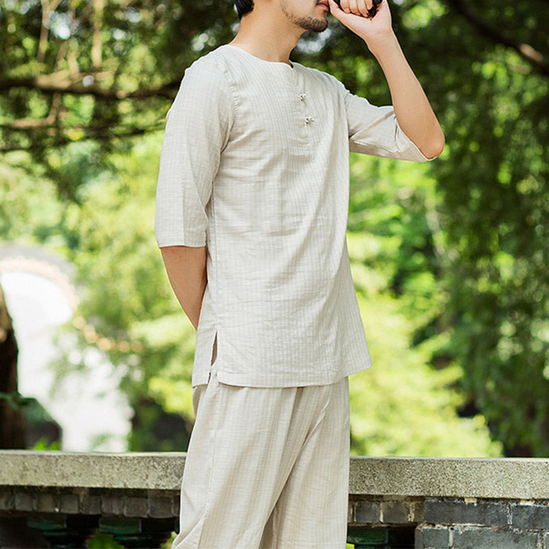 Meditation Prayer Spiritual Zen Practice Uniform Clothing Men's Set