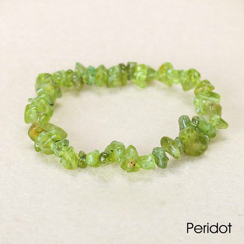 Natural Irregular Shape Crystal Stone Warmth Soothing Bracelet - Peridot(Wrist Circumference: 15-18cm) - image 50