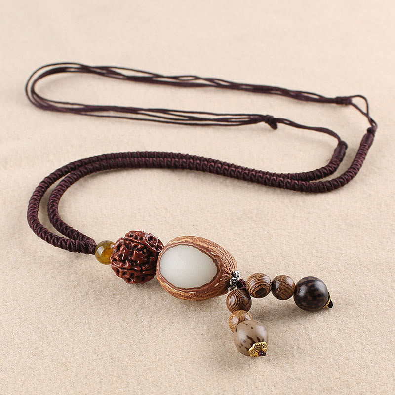 Buddha Stones Bodhi Seed Lotus Wisdom Harmony Necklace Pendant - Bodhi Seed - image 3
