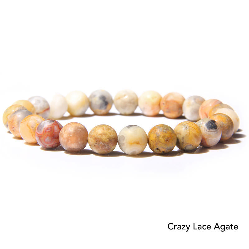 Natural Agate Stone Crystal Balance Beaded Bracelet