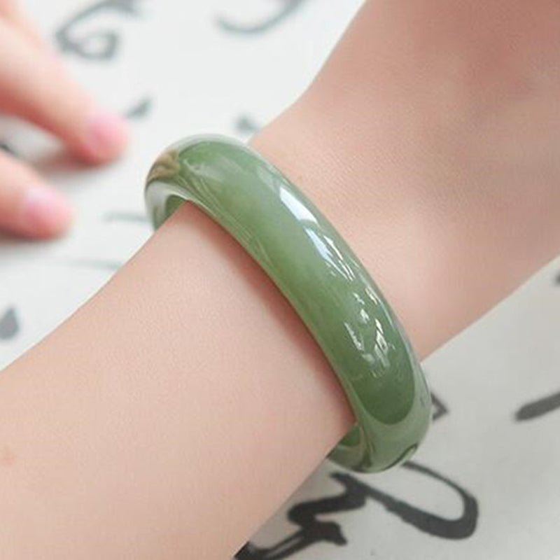 Jade Abundance Blessing Bangle Bracelet - image 3