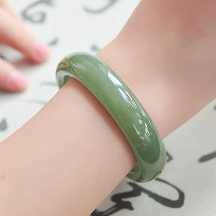 Jade Abundance Blessing Bangle Bracelet - image 3