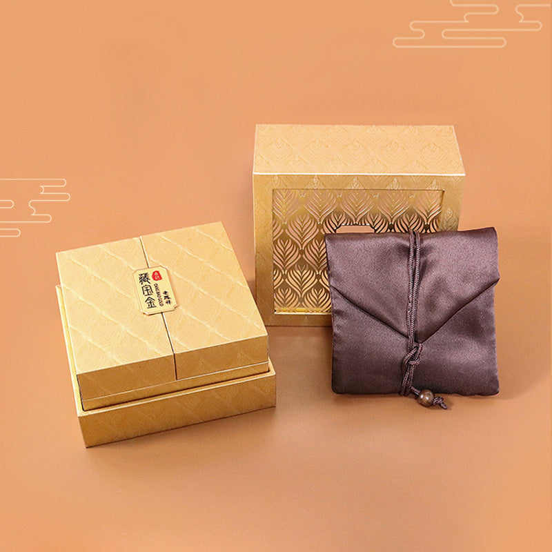 Retro Jewelry Storage Feather Pattern Box Gift Box - image 5