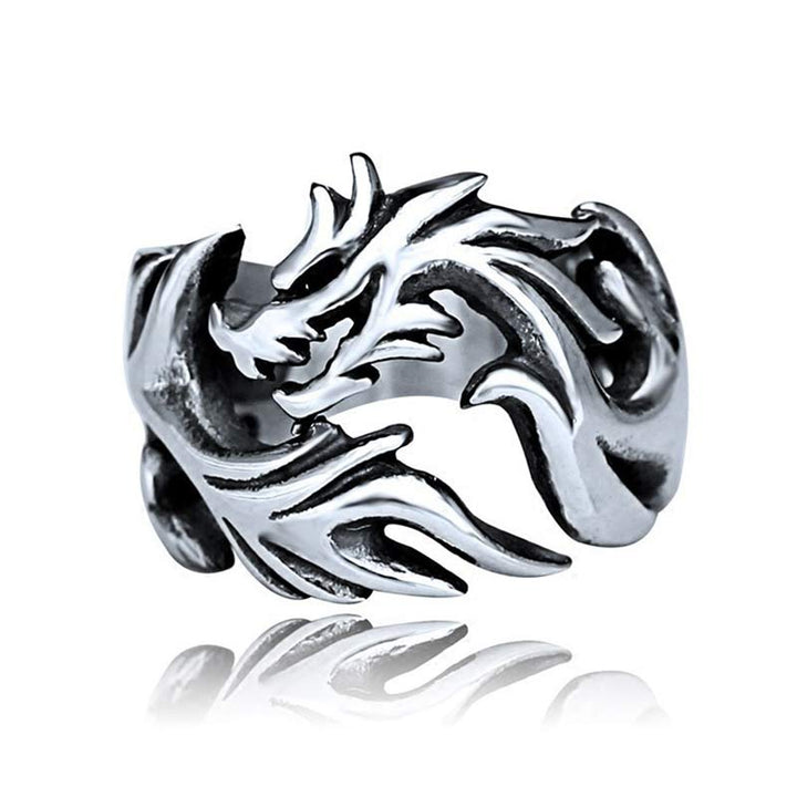 Buddha Stones Dragon Pattern Protection Strength Adjustable Ring - image 20