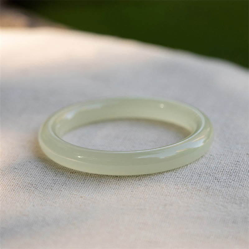 Buddha Stones Natural Afghanistan Jade Abundance Cuff Bracelet Bangle - image 7