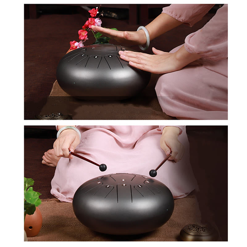 Buddha Stones Steel Tongue Drum Sound Healing Mindfulness Meditation Yoga Drum Kit 11 Note 8 Inch - image 3