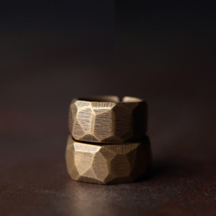 Buddha Stones Tibetan Simple Design Copper Wealth Ring - image 23