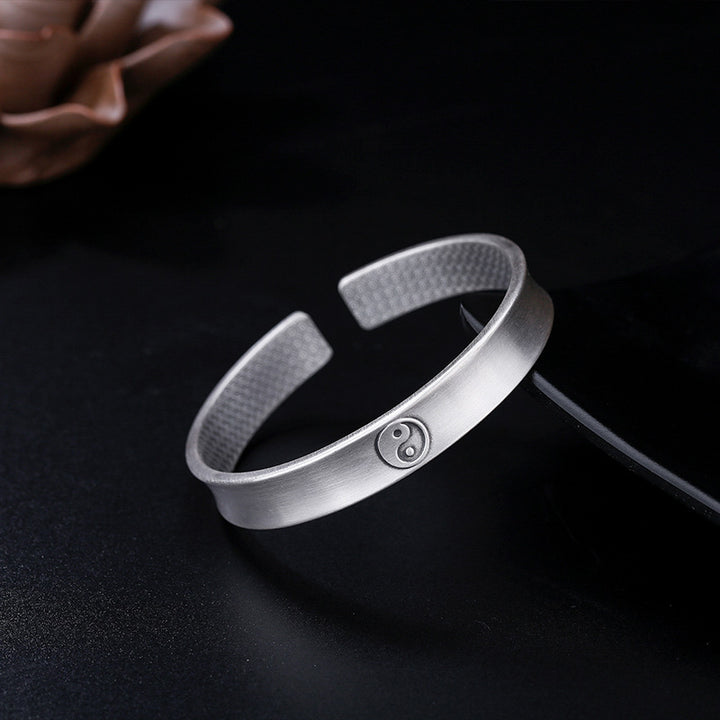999 Sterling Silver Yin Yang Auspicious Clouds Balance Harmony Bracelet - image 15
