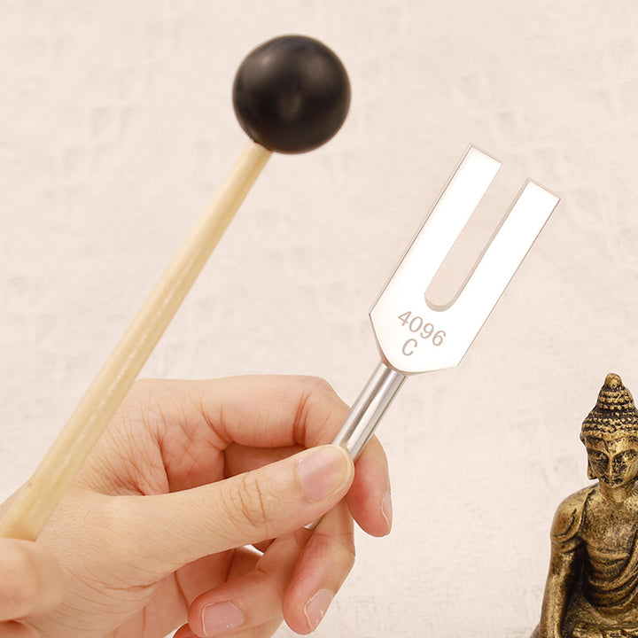 Tuning Fork 4096HZ Aluminum Alloy Crystal Tuning Fork with Hammer for Chakra Healing - Tuning Fork - image 0