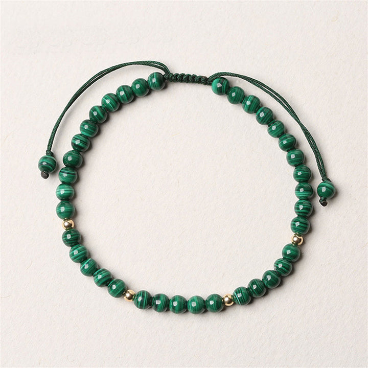 Buddha Stones Natural Malachite Protection Calmness String Bracelet - image 1
