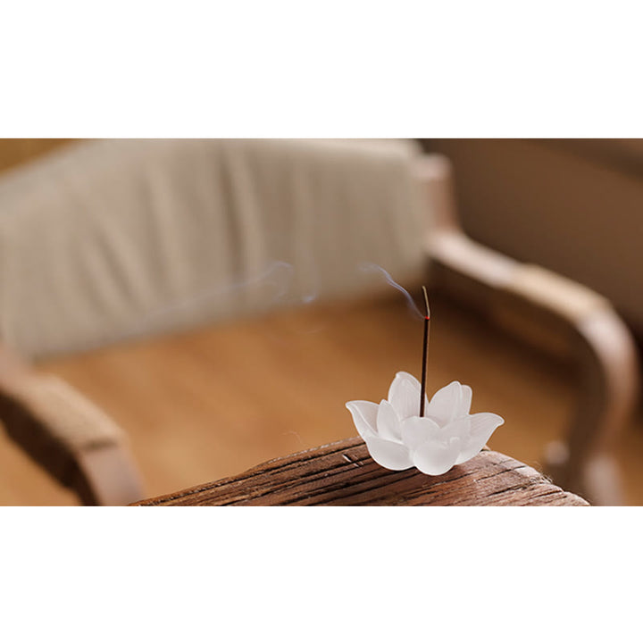 Mini Lotus Liuli Crystal Healing Meditation Stick Incense Burner - image 21