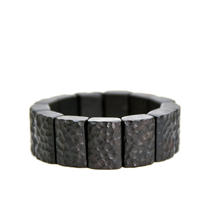 Buddha Stones Vintage Ebony Wood Texture Peace Couple Bracelet - image 8
