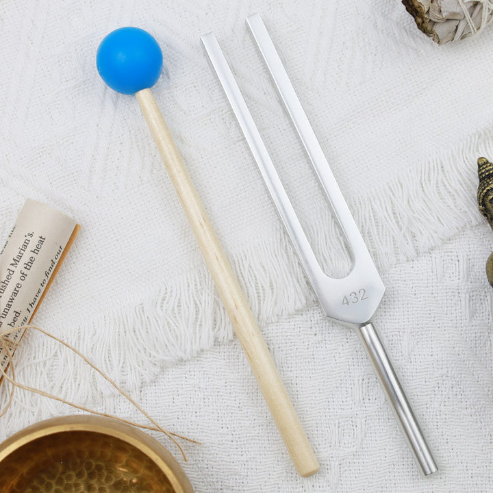 Tuning Fork 432HZ Aluminum Alloy with Hammer for Mind and Spirit Healing - image 2