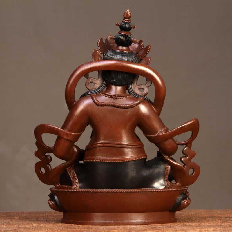 Yellow Jambhala Bodhisattva Figurine Compassion Copper Statue Home Office Decoration - image 12