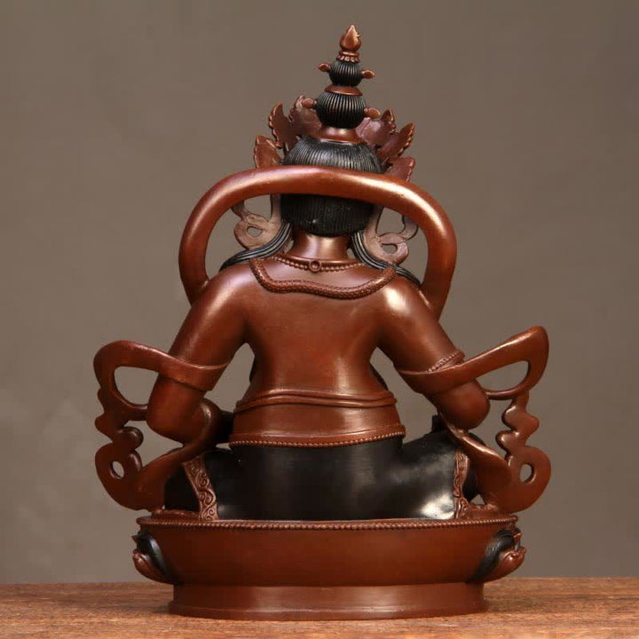 Yellow Jambhala Bodhisattva Figurine Compassion Copper Statue Home Office Decoration - image 12