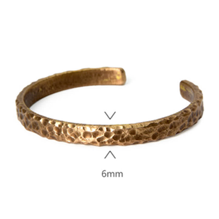 Buddha Stones Simple Design Copper Wealth Cuff Bracelet - image 13
