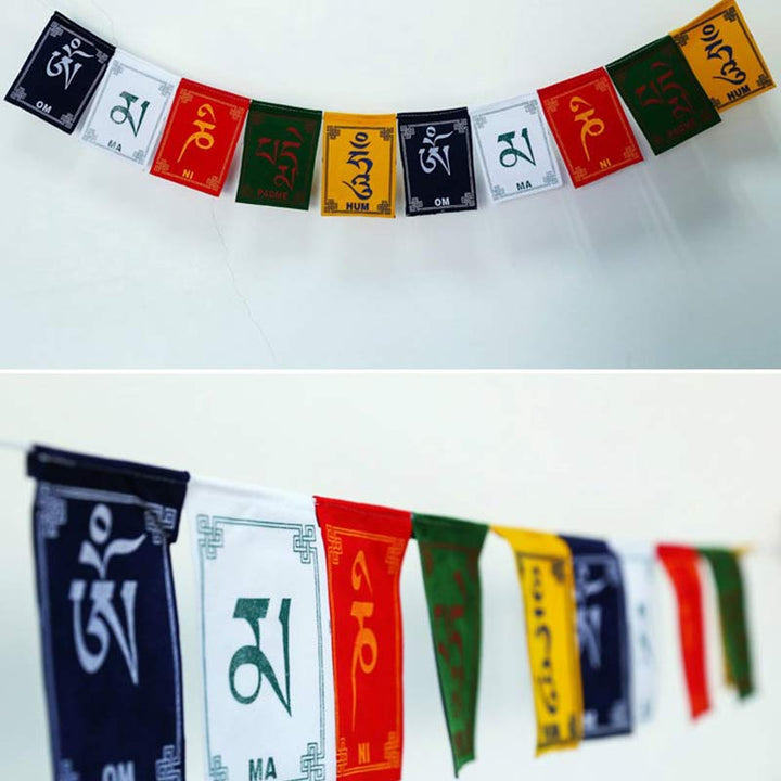 Tibetan Blessing Windhorse Om Mani Padme Hum Outdoor Car Prayer Flag Decoration - image 19