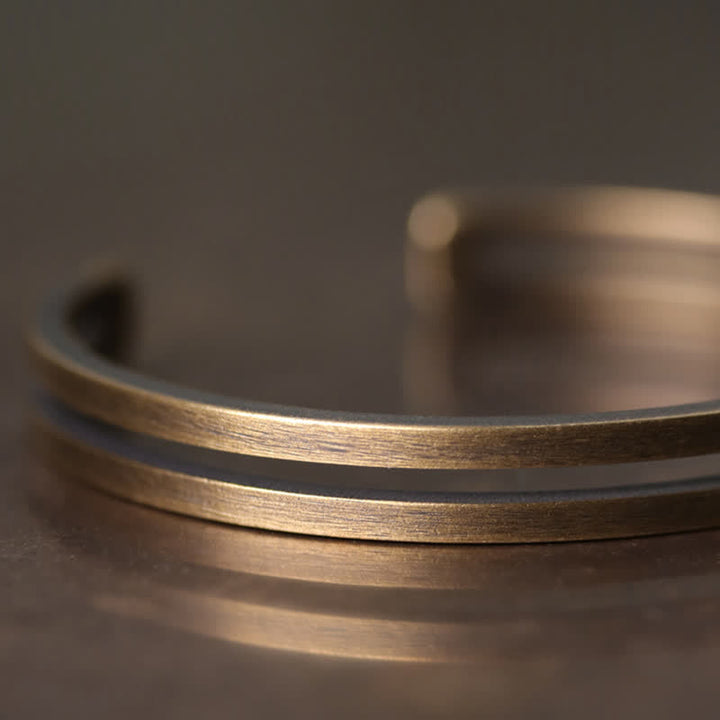 Buddha Stones Rustic Copper Luck Viking Cuff Bracelet - image 13