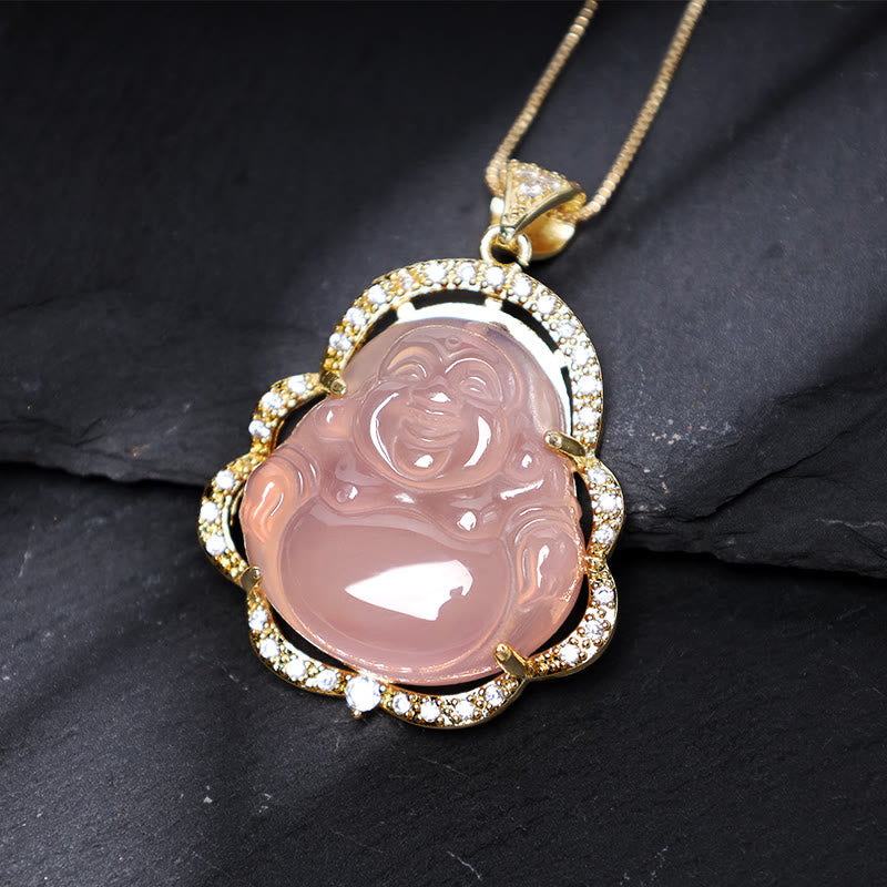 Buddha Stones Good Luck Laughing Buddha Necklace - image 14