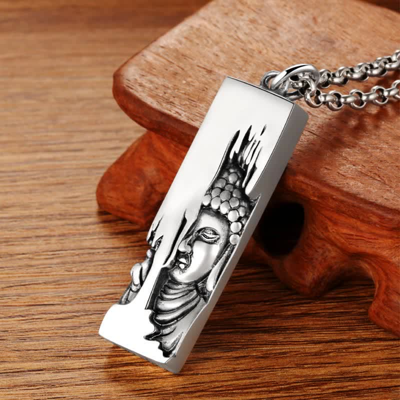 Buddha Stones Tathagata Buddha Strength Protection Amulet Lucky Vintage Style Pendant Necklace - image 12