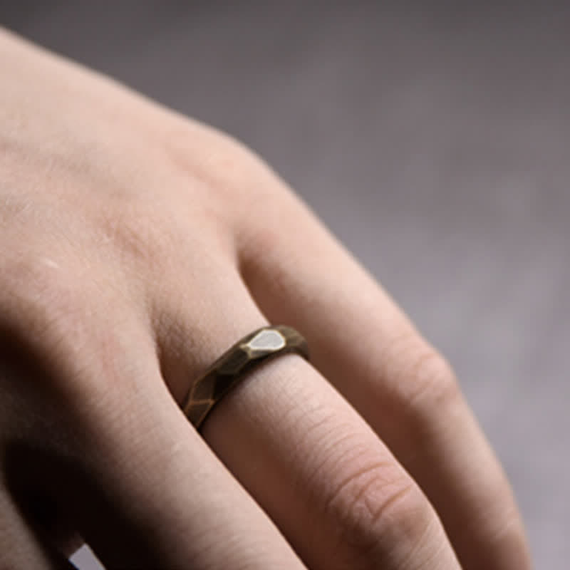 Buddha Stones Tibetan Simple Design Copper Wealth Ring - image 4