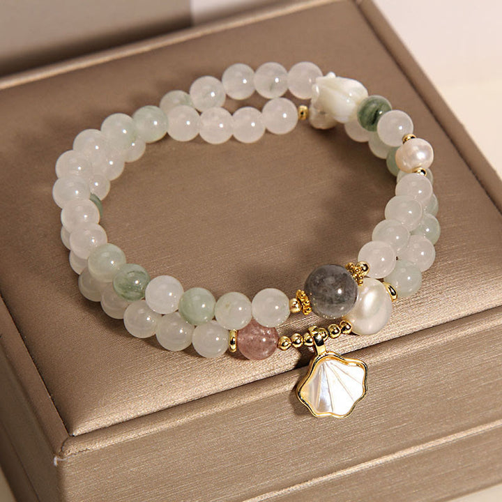 Buddha Stones Double Layer Jade Shell Luck Bracelet