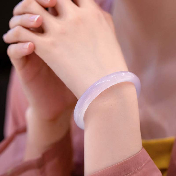 Buddha Stones Natural Chalcedony Harmony Positive Bracelet Bangle - image 16