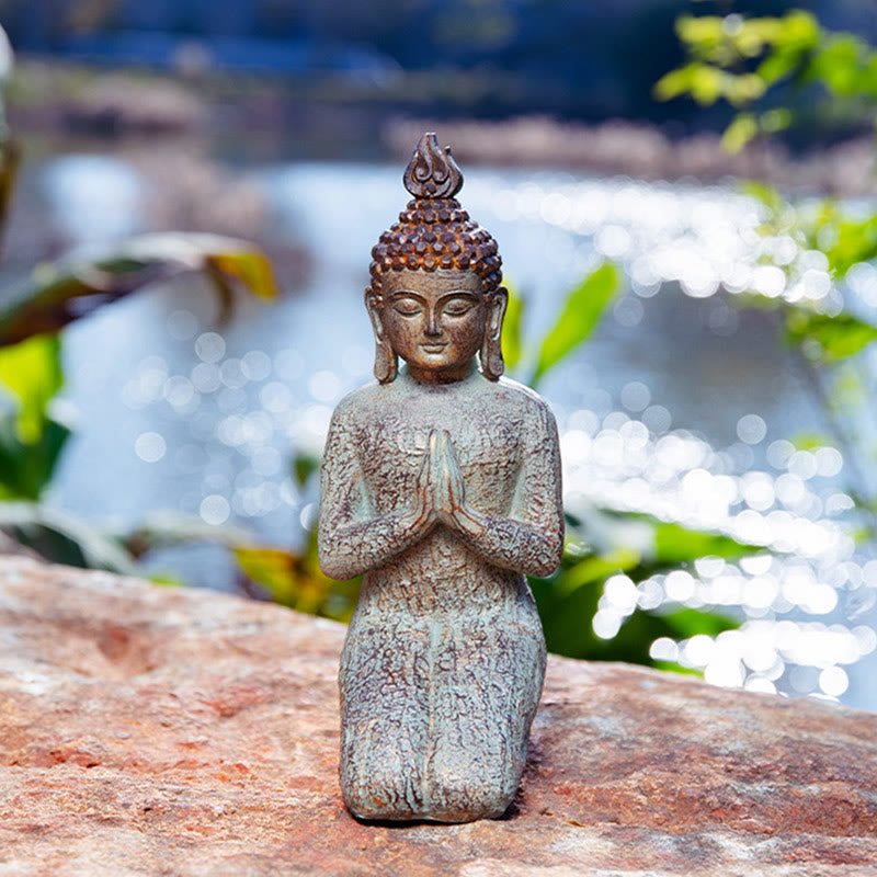 Meditating Zen Buddha Serenity Resin Statue Figurine Home Decoration - Kneeling Buddha 13*11*28CM - image 12