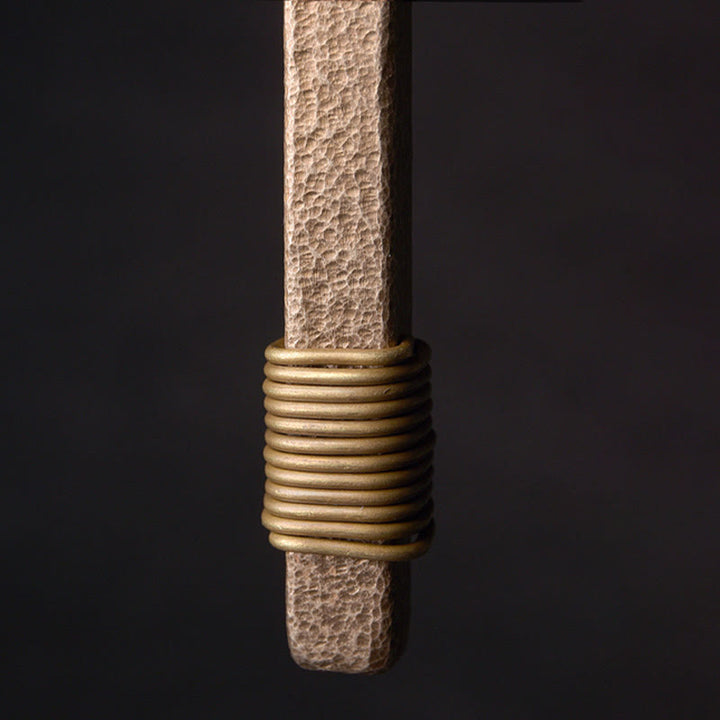 Buddha Stones Vintage Textured Design Brass Copper Wealth Necklace Pendant - image 7