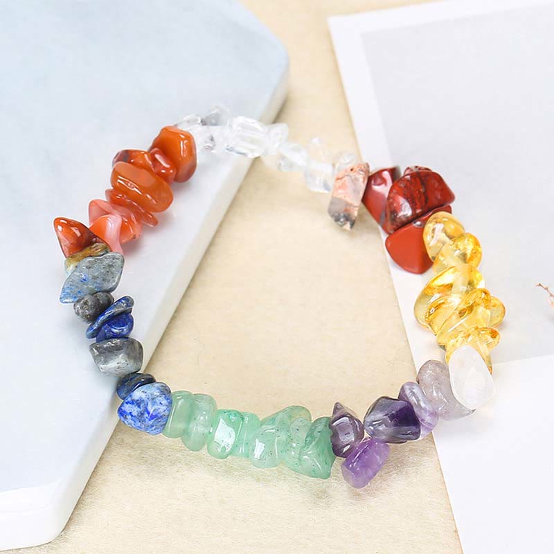 Natural Irregular Shape Crystal Stone Warmth Soothing Bracelet